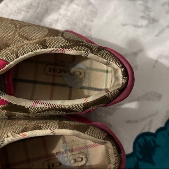 Coach Barrett Brown and Pink Sneakers size 7.5b - Picture 3 of 10